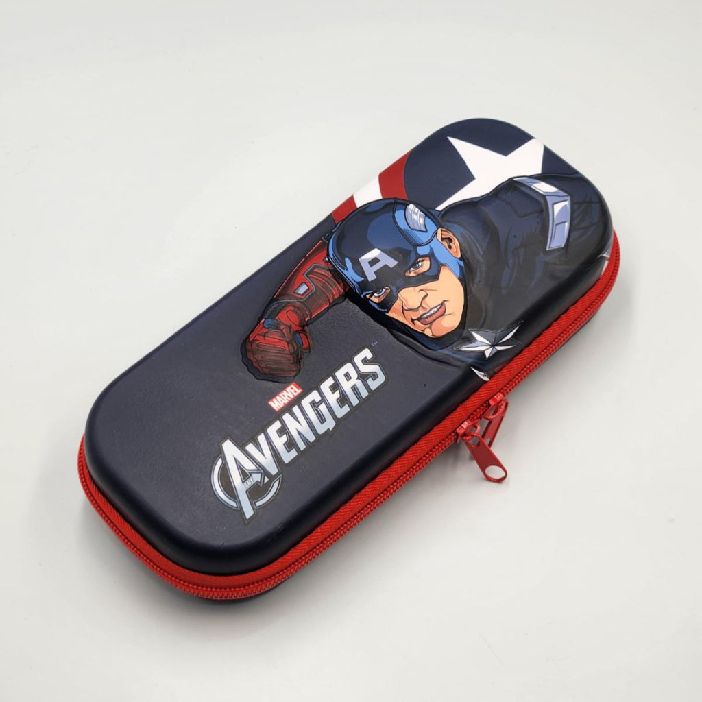 Marvel,Spider Man, Avengers, Pencil Case , Themed Large Capacity Zipper Pouch, Cartoon-Themed Stationery Box, Superhero Series Pencil Holder, Multifunctional Practical Folding Ruler, Ideal for Students and Office Use, Cartoon Back-to-School.