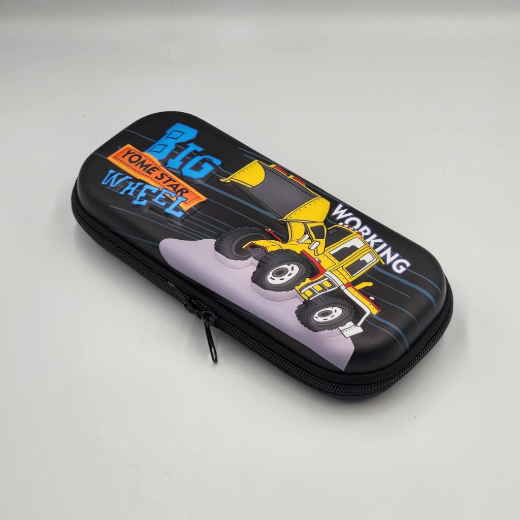 Excavator Print Pattern Pencil case,Pen Box