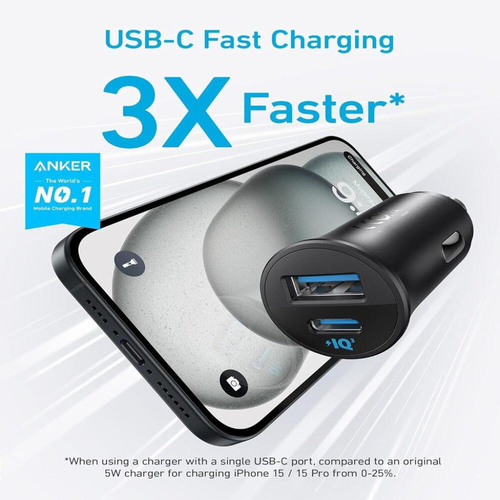 Anker Car Charger 30W 2 Ports - Black | A2741H11