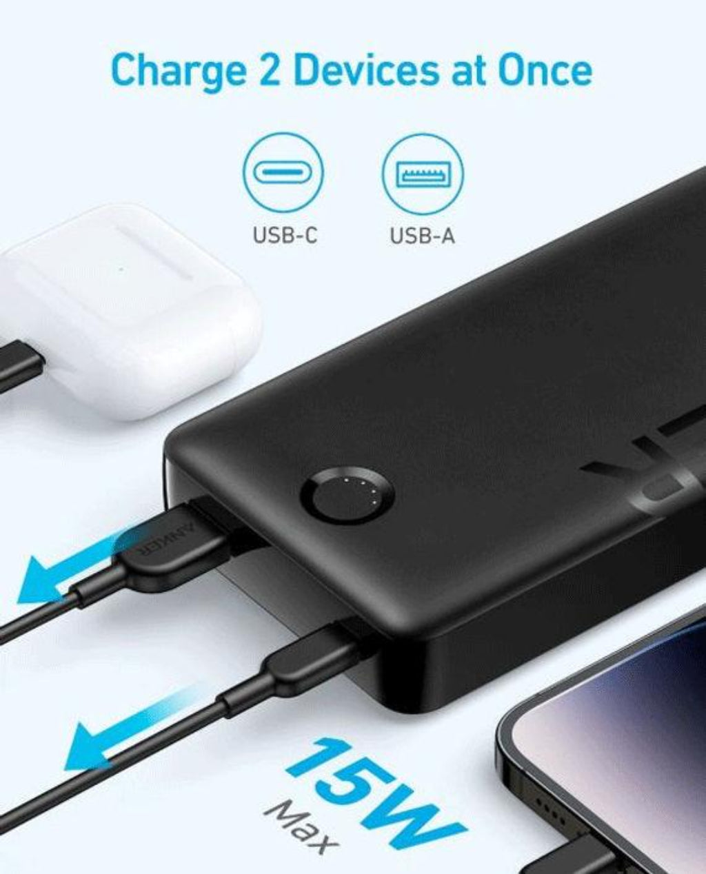 Anker 325 Power Bank Powercore 20k l A1286H11 - Black