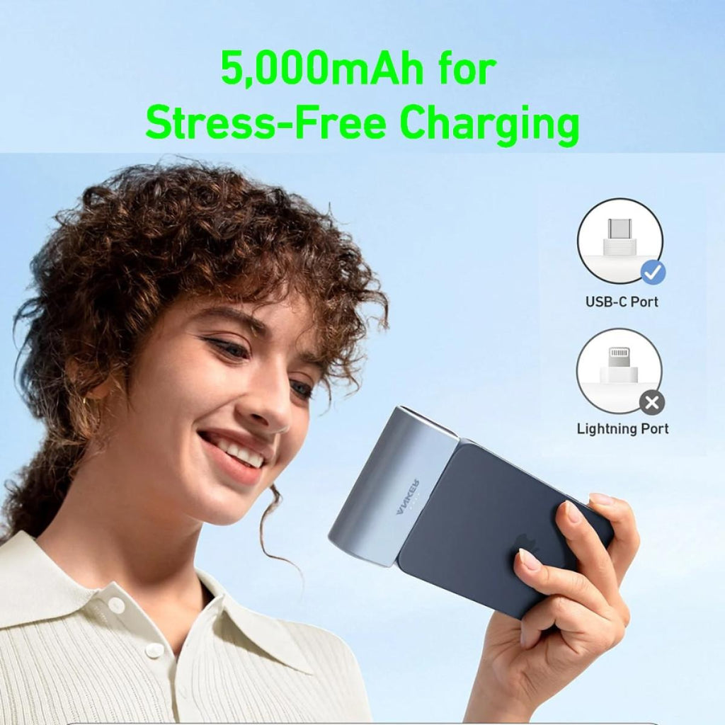 Anker ( A1653H11 )Nano Powerbank 5000mAh 22.5W with Built in USB-C Connector 