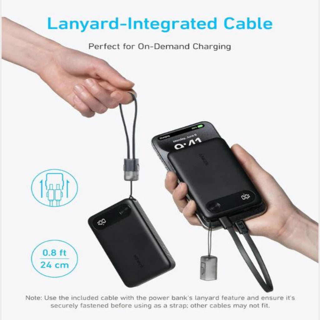 Anker PowerCore 10000mAh Power Bank  22.5W ,USB-C and USB-A, PD Fast Charging ,A1257H11 - Black