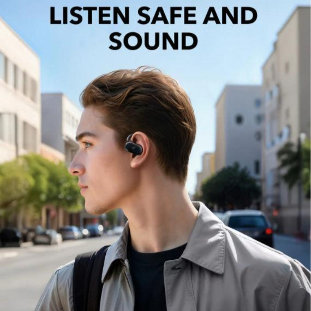 Anker Soundcore ( V20i )Open-Ear Bluetooth Earbuds | Water Resistant IP55 | 36 Hours Playback | Bluetooth 5.4 - Black