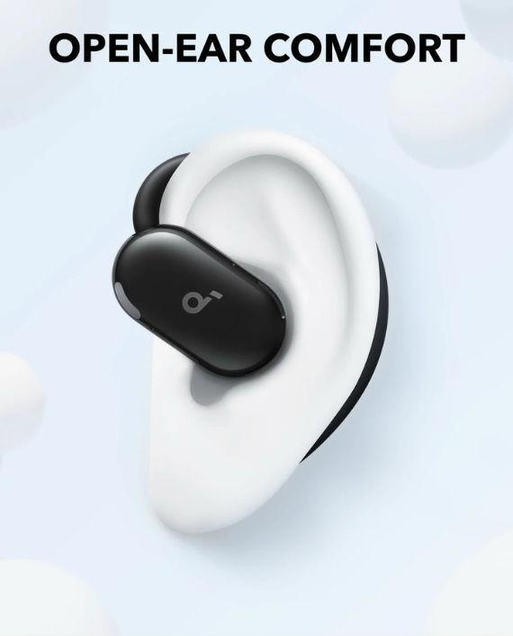 Anker Soundcore ( V20i )Open-Ear Bluetooth Earbuds | Water Resistant IP55 | 36 Hours Playback | Bluetooth 5.4 - Black