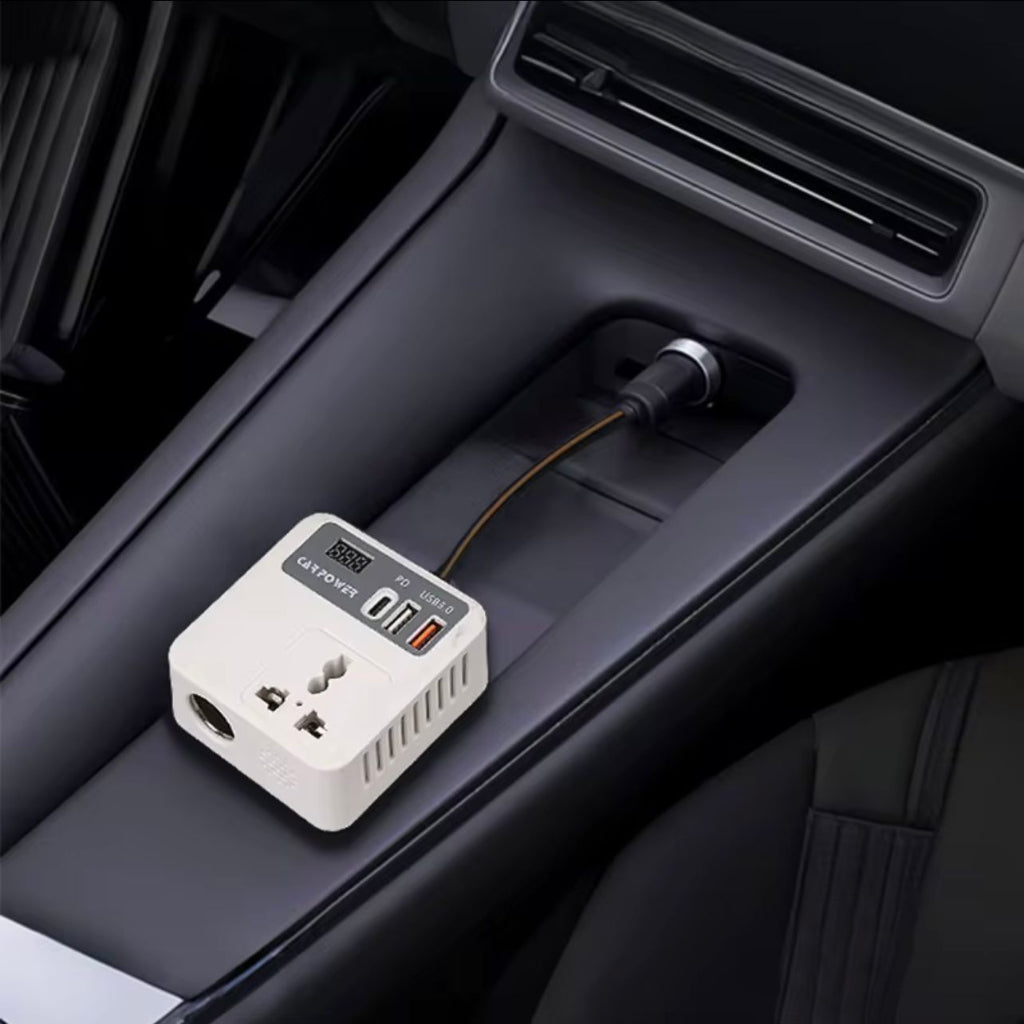 Fast Charging 100W Mini Car Power Inverter with USB and AC Socket DC 1