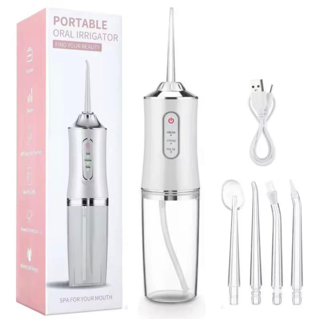 Electric Rechargeable Tooth Cleaner with 4 Nozzles for Daily Oral Cleaning..