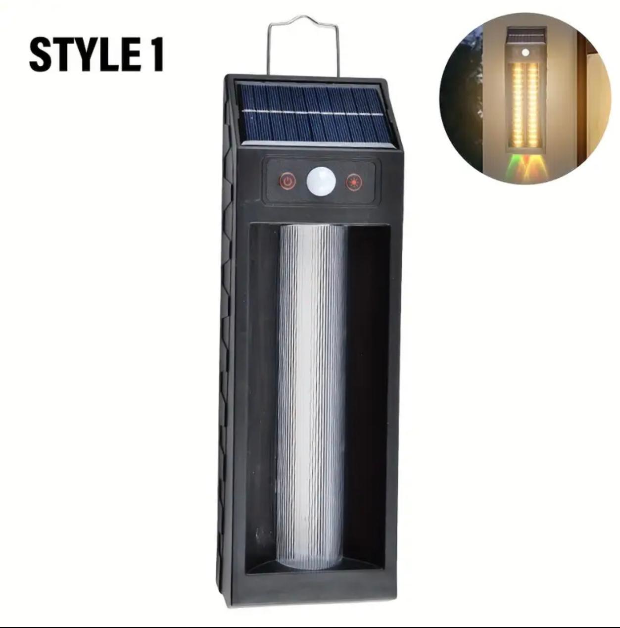 Solar-Powered Motion Sensor Outdoor Wall Light - RGB LED, 3 Lighting Modes,, Dimmable Garden Pathway Lamp for Home, Outdoor Lighting ,Modern Wall Light,Solar Powered Lamp