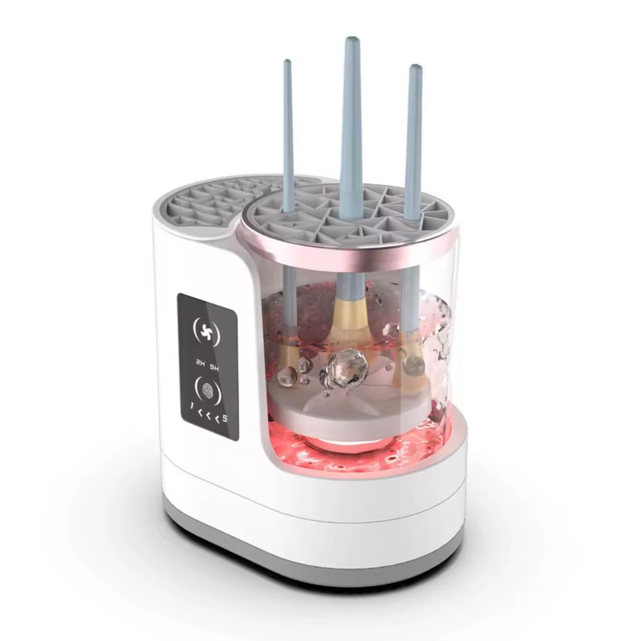 Electric Makeup Brush Cleaner and Dryer Machine - Automatic Deep Cleaning, Suitable for Various Makeup Tools and Beauty Products, with Timer Function and Stand, USB Powered, Makeup Cleaner Machine