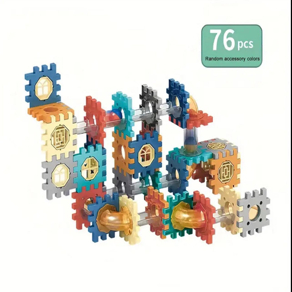 76Pcs Set Pipeline Rolling Ball Building Game DIY Kids Toys Blocks Pipe Building Blocks Construction Set Toys for Kids