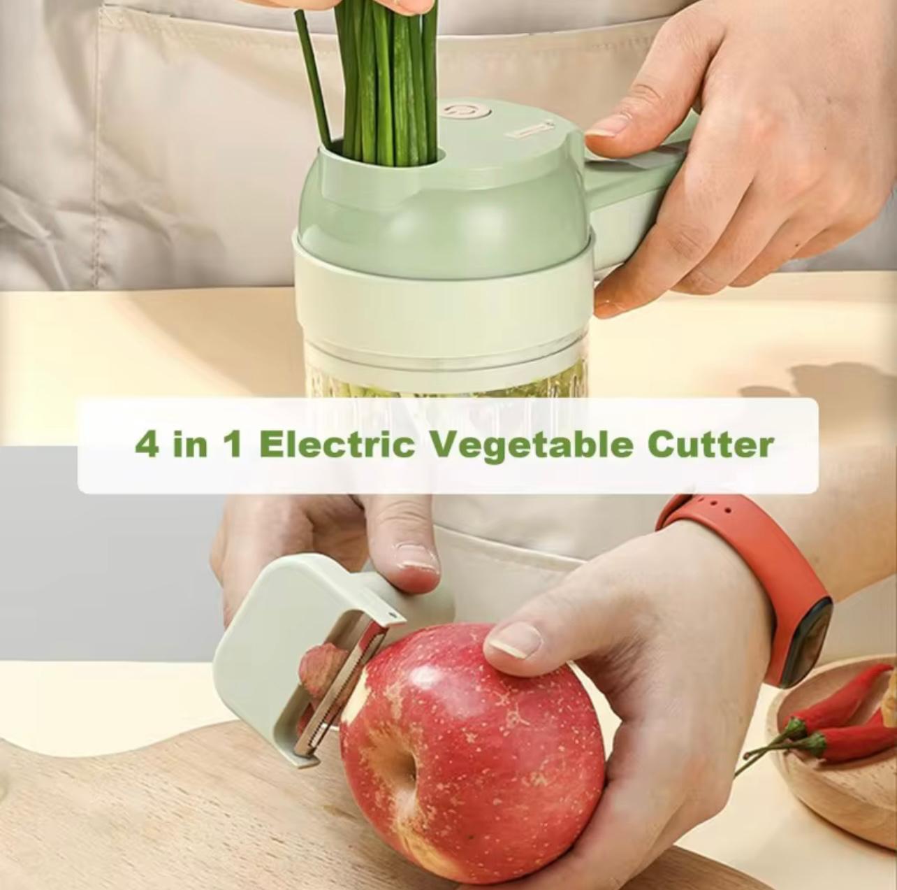Multifunctional Food Chopper, 4-in-1 Handheld Electric Food Chopper Set, Kitchen Gadget, Wireless Portable Food Processor, Suitable for Fruits, Vegetables, and Meats