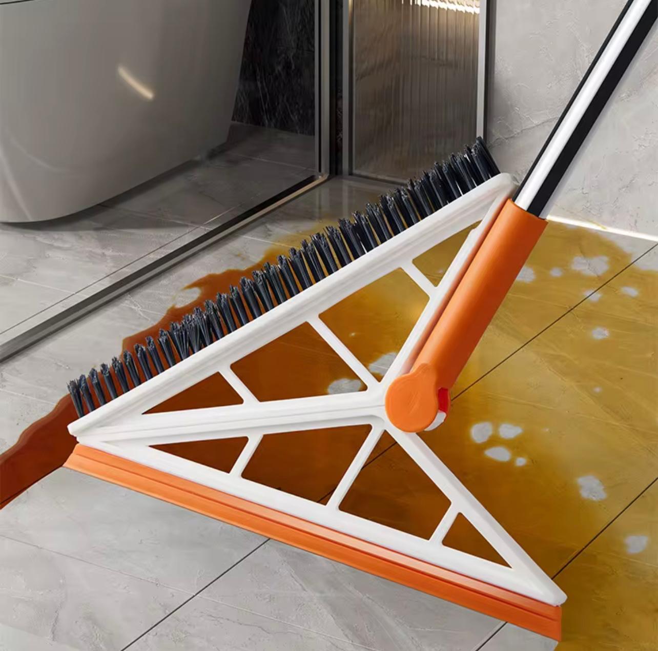Multi-Functional Silicone Scraper, Sweep & Scrape Combination, Home Cleaning Broom for Kitchen, Floor, Toilet, Wall, Metal Material, Easy-to-Use Lazy Sweep