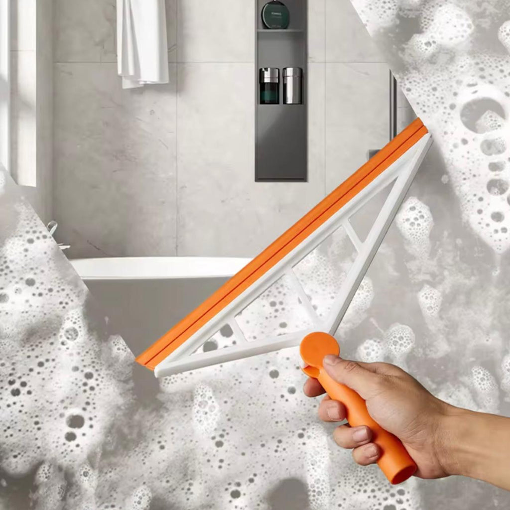 Multi-Functional Silicone Scraper, Sweep & Scrape Combination, Home Cleaning Broom for Kitchen, Floor, Toilet, Wall, Metal Material, Easy-to-Use Lazy Sweep