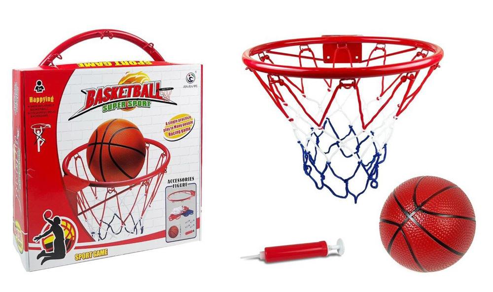 Portable Basketball Hoop Set,Durable Spring Steel Rim & Sturdy Backboard Portable & Lightweight – Easy to Carry & Install Complete Set with Basketball, Pump & Net Fun for Indoor & Outdoor Game