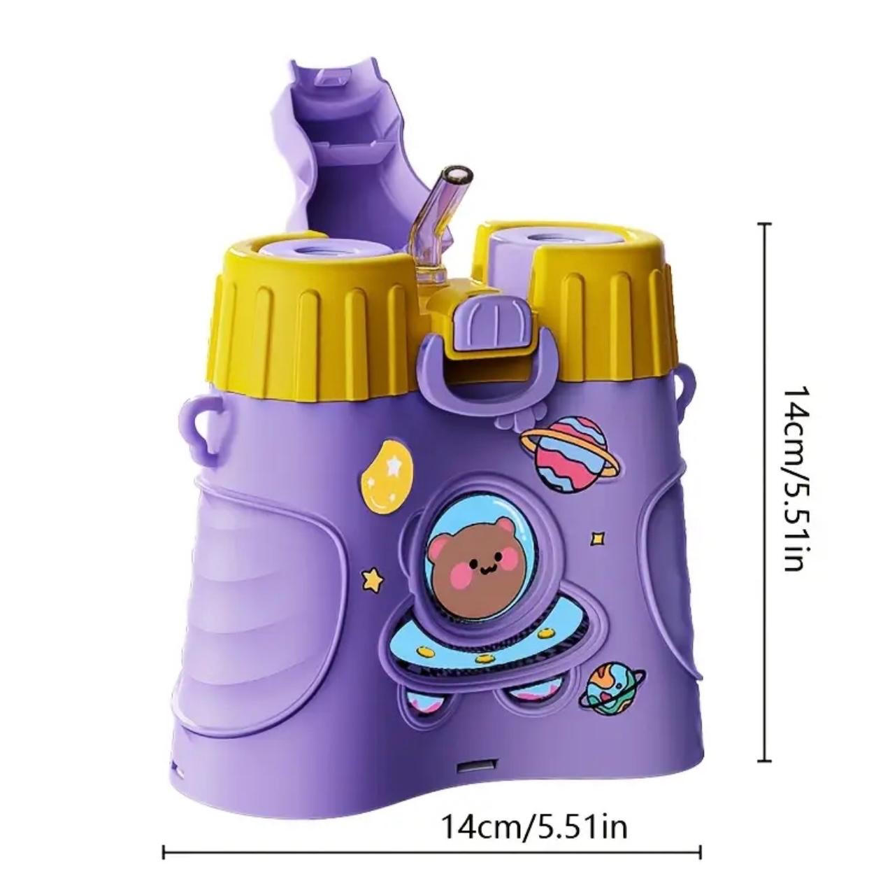 High-end Outdoor Sports Telescope Strap Water Bottle for Men and Women, Transparent Plastic Leak-Proof Design, Minimalist Style, Optional Stickers Included in Bottle,