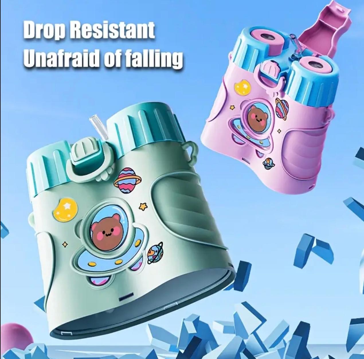 High-end Outdoor Sports Telescope Strap Water Bottle for Men and Women, Transparent Plastic Leak-Proof Design, Minimalist Style, Optional Stickers Included in Bottle,