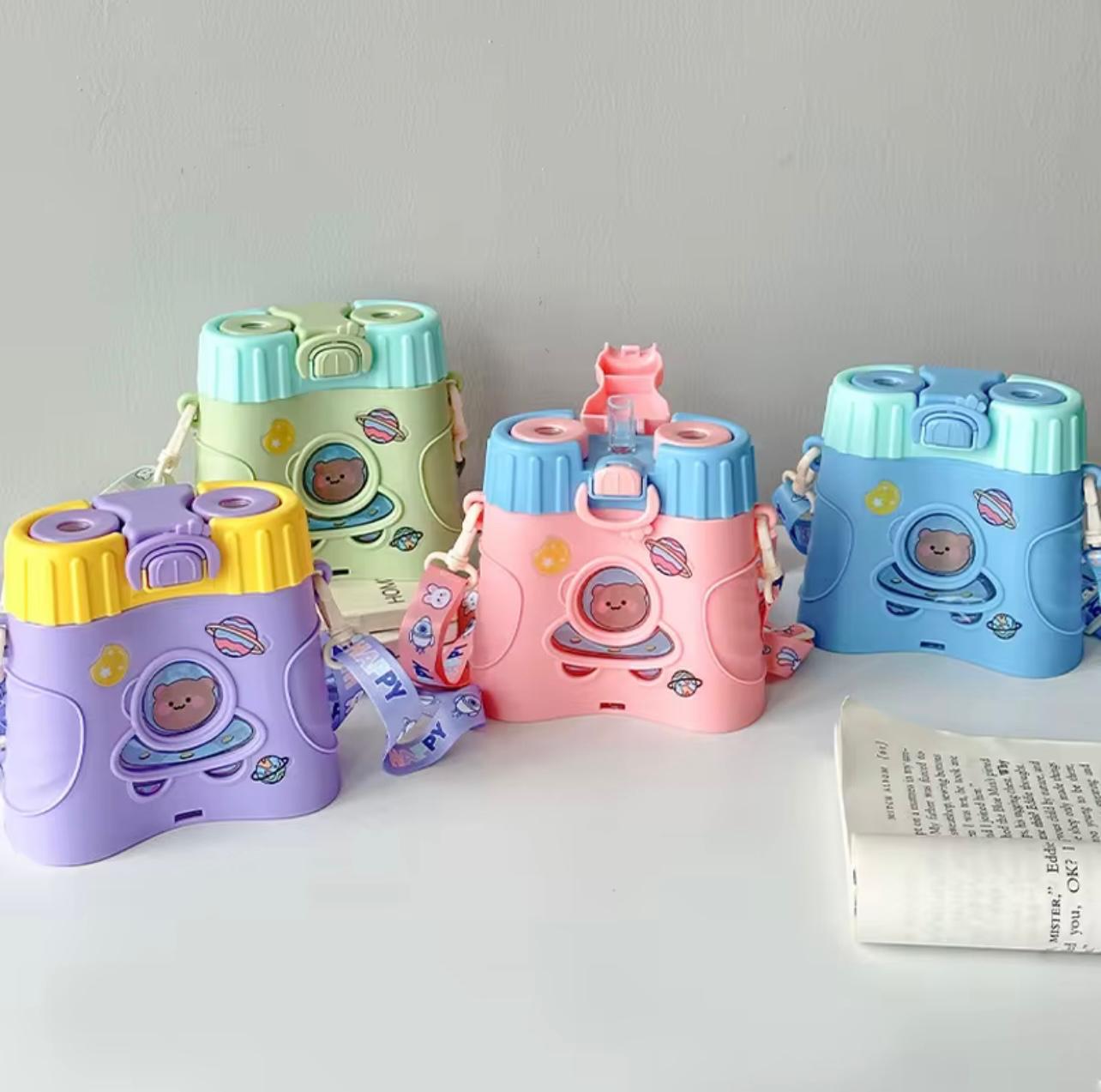 High-end Outdoor Sports Telescope Strap Water Bottle for Men and Women, Transparent Plastic Leak-Proof Design, Minimalist Style, Optional Stickers Included in Bottle,