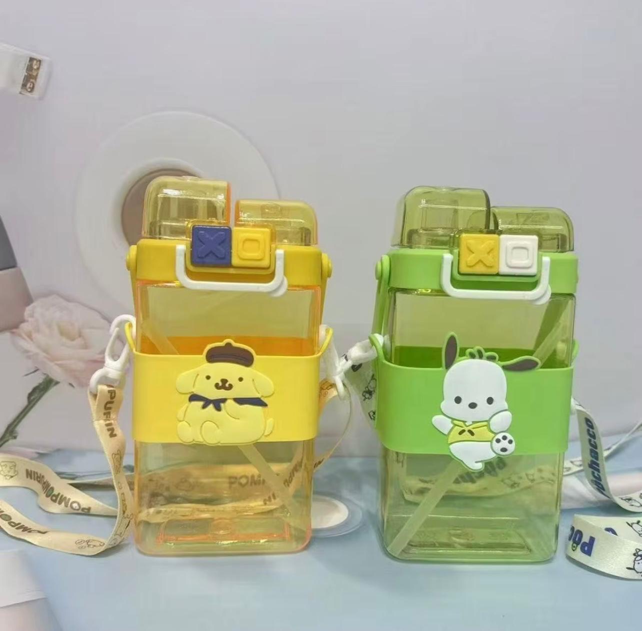 Dual Spout Straw Water Bottle for Boys and Girls Children's Portable Summer Drinkware for School for Students for Sanrio Kuromi