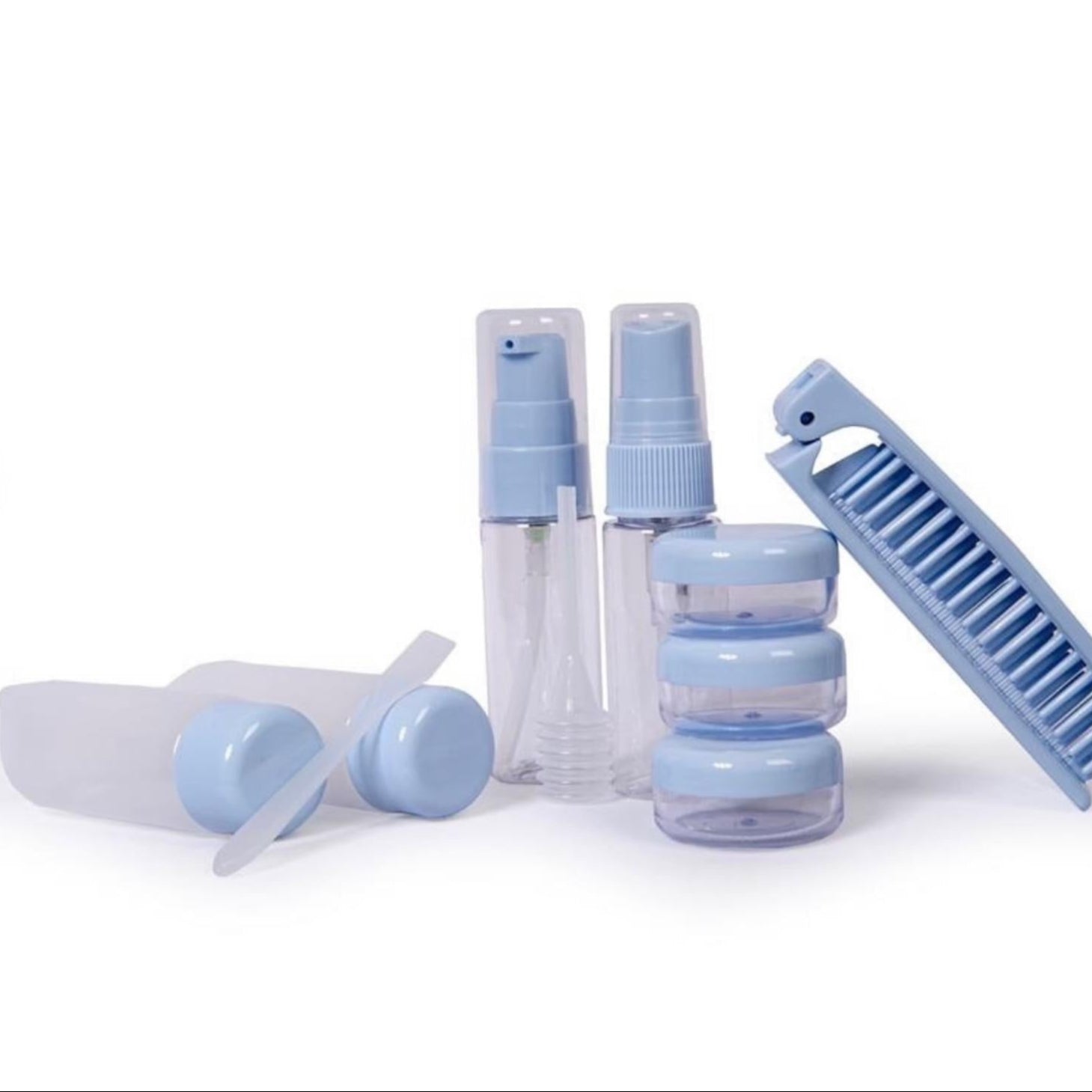 10 pcs Pack Travel Bottles Set,Leak Proof Travel Size Containers, Silicone Squeezable Travel Essentials Jar Accessories for Conditioner, Shampoo, Lotion & Body Wash Accessories
