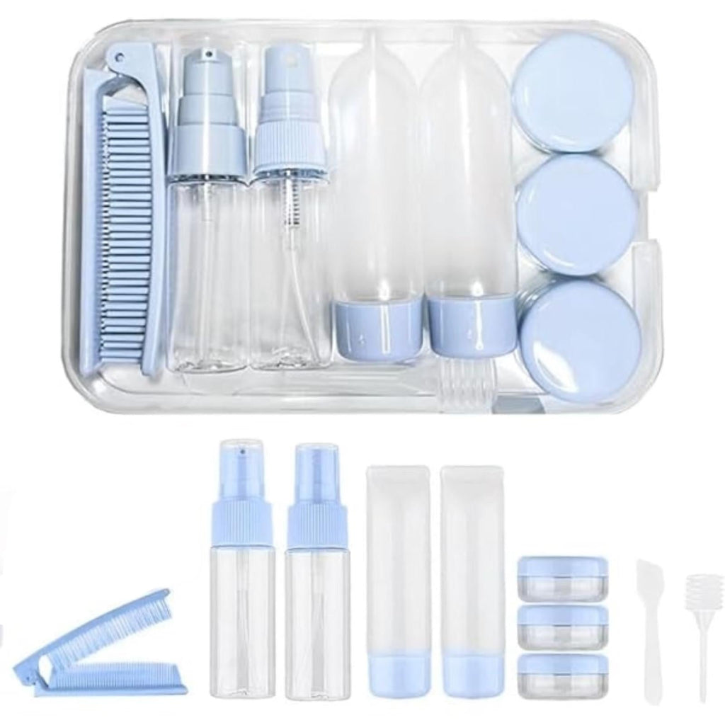 10 pcs Pack Travel Bottles Set,Leak Proof Travel Size Containers, Silicone Squeezable Travel Essentials Jar Accessories for Conditioner, Shampoo, Lotion & Body Wash Accessories