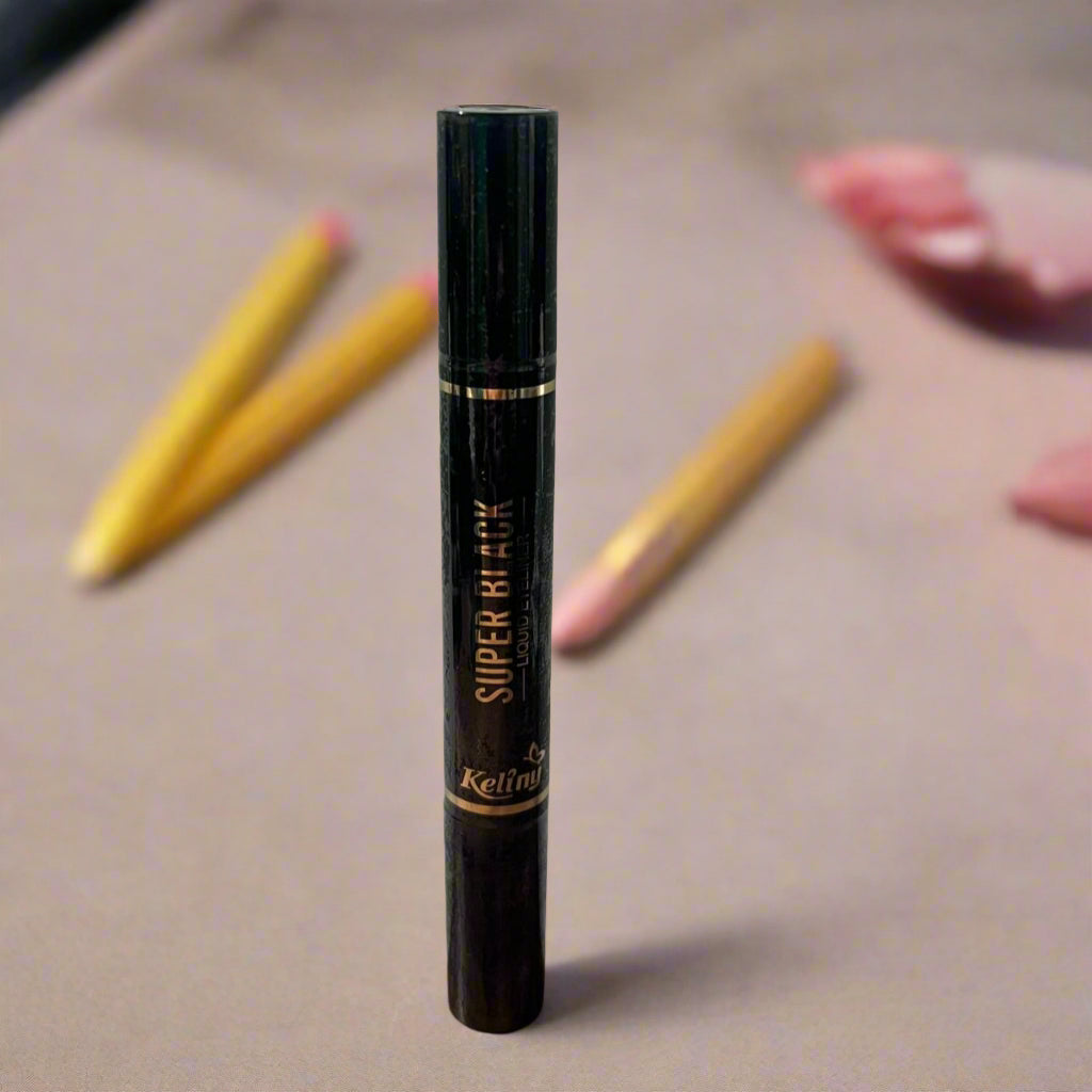 Waterproof Smudge-Proof Eyeliner Stamp Liquid Pen - Highly Pigmented Long-Lasting Black Eyeshadow & Eyeliner, Sweat-Resistant Multi-Use Makeup for All-Day Wear, Waterproof Eyeliner, Sleek Packaging,