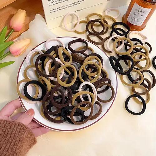 Hair Bands, 300 Pcs Set Hair Ties, No Crease Ponytail Holders, Tiny Soft Rubber Bands for Girls Kids Women,  No Hurt Durable Hair Accessories