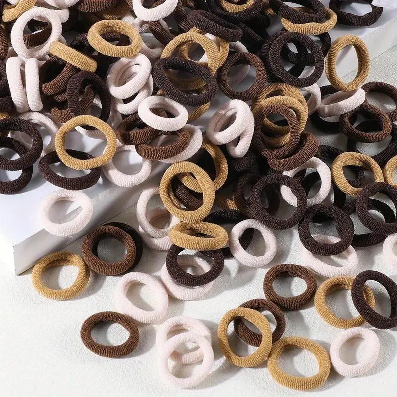 Hair Bands, 300 Pcs Set Hair Ties, No Crease Ponytail Holders, Tiny Soft Rubber Bands for Girls Kids Women,  No Hurt Durable Hair Accessories