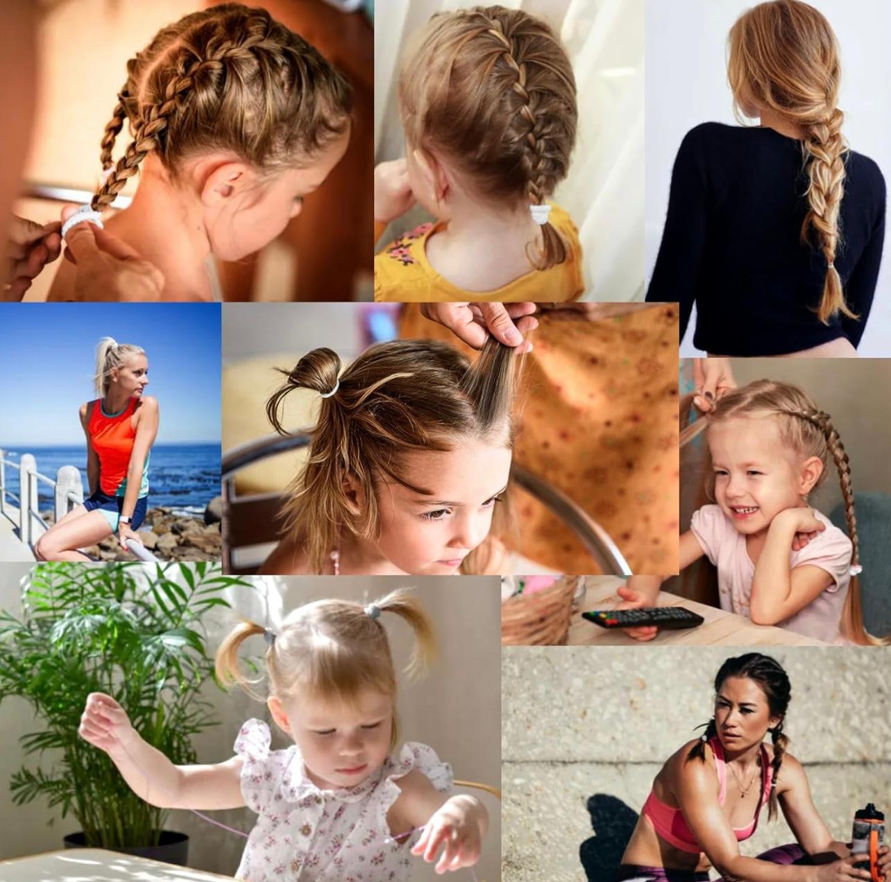 Hair Bands, 300 Pcs Set Hair Ties, No Crease Ponytail Holders, Tiny Soft Rubber Bands for Girls Kids Women,  No Hurt Durable Hair Accessories