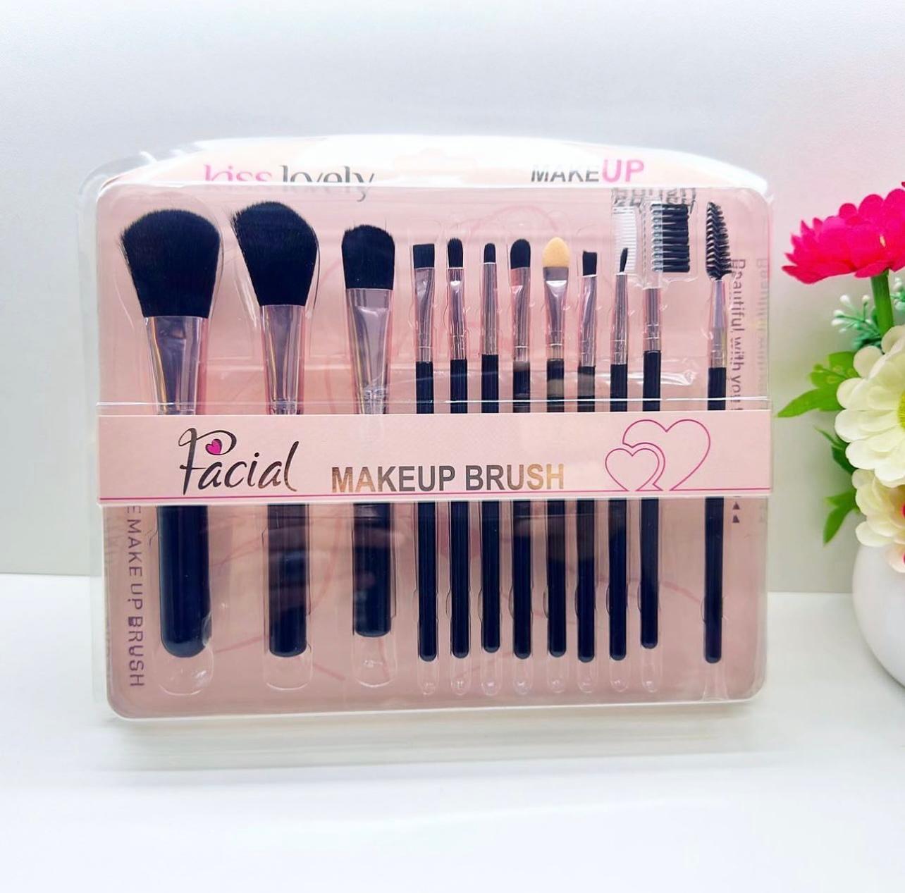 12 Pieces Professional Makeup Brush Set Premium Synthetic Powder Small Fan Nasal Shadow Eyebrow Comb Eyeshadow Eyelash Concealer Shading Small Cream Brush Make up
