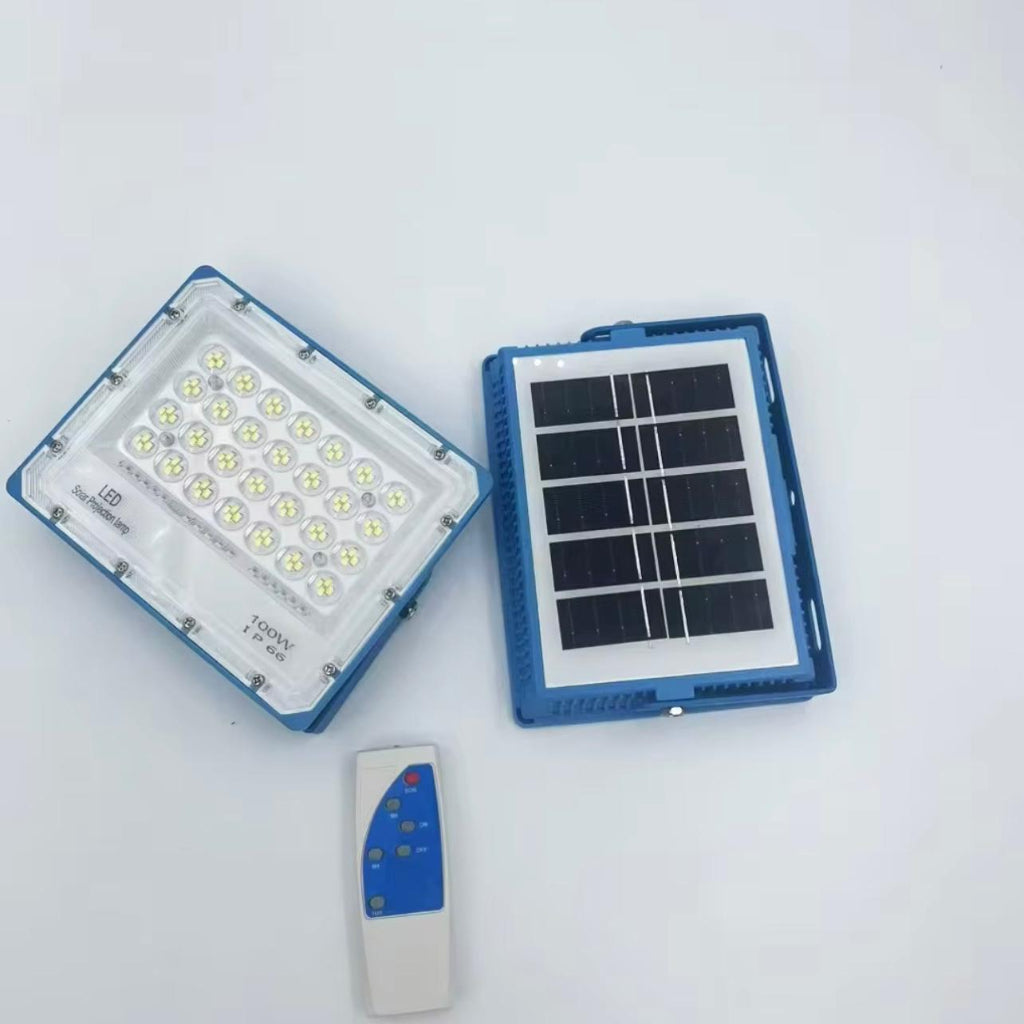 100W New Solar LED Floodlight USB Charging Emergency Light Portable Courtyard Garden Lighting Outdoor Camping Light