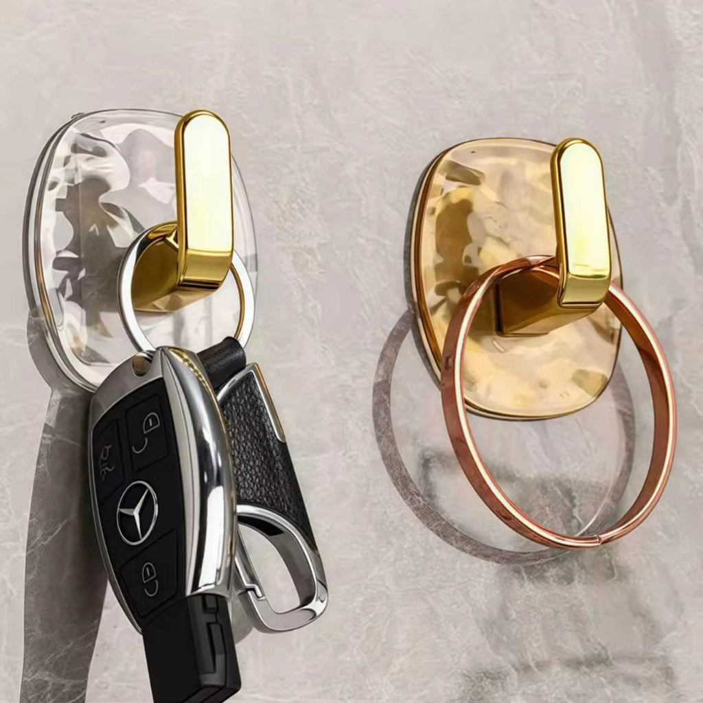 4pcs  Set Easy-Install Adhesive Hooks - No Drill, Strong Hold for Bags & Clothes, Stylish Plastic Wall Hooks, Combination Set, Kitchen, Utility Hooks