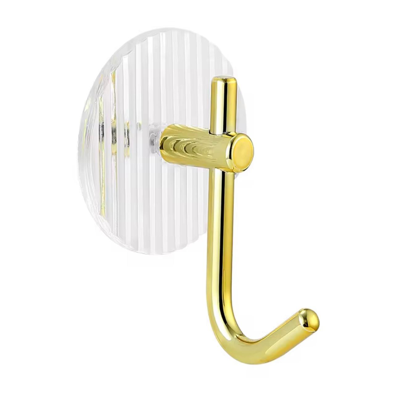 4pcs Set Wall-Mounted Hooks, No-Drill Self-Adhesive, Durable Plastic, Stylish Towel and Clothes Hangers for Bathroom, Bedroom, Dorm - Ideal for Towels, Clothes, Keys, Scissors, and More, Bathroom Accessories,