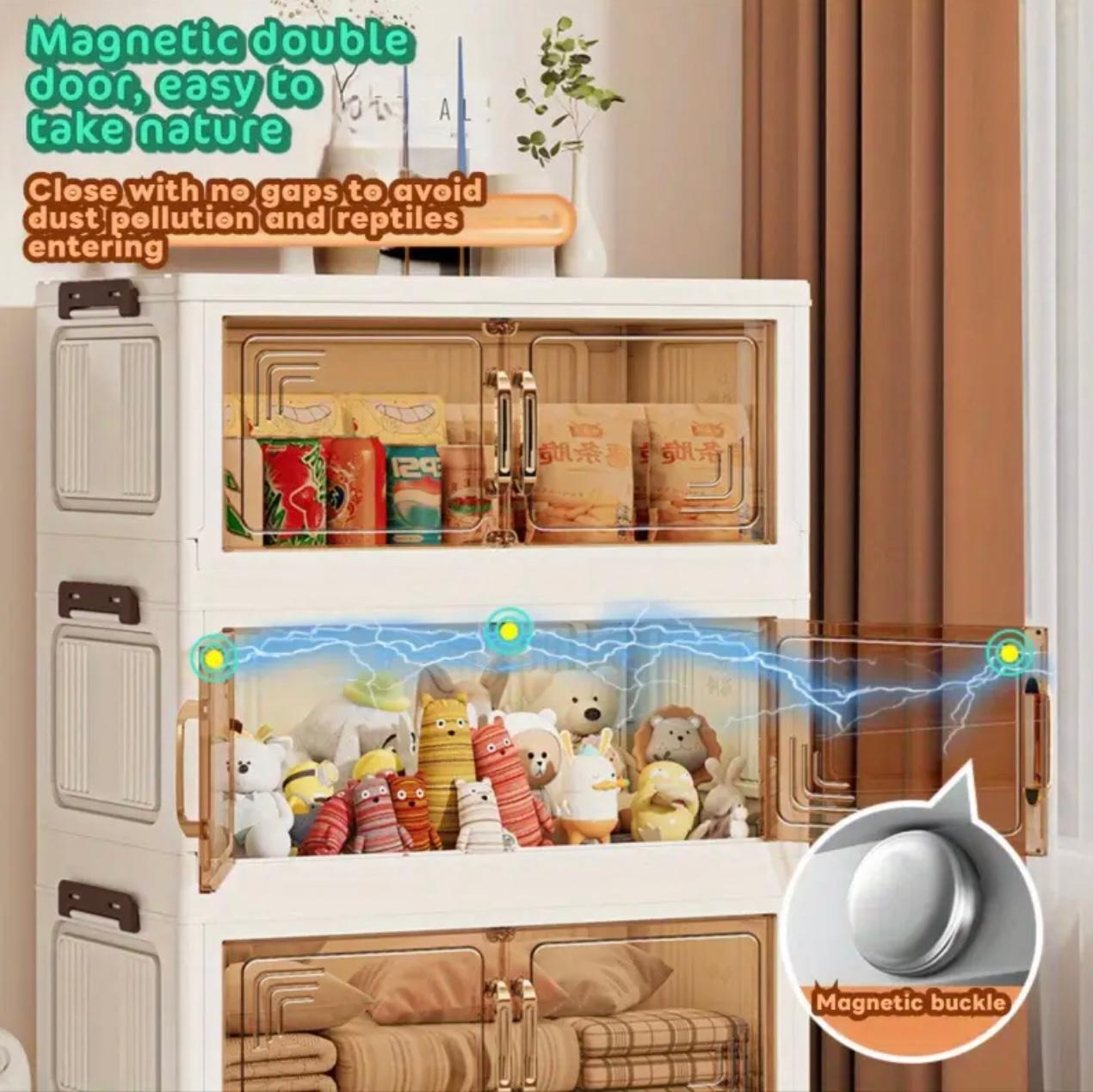 6-Tier Rolling Storage Cabinet with Wheels - Large Capacity Magnetic Closure Organizer, Slim Space-Saving Design for Kitchen, Pantry, Office - Durable Plastic Multi-Purpose Storage Solution, Kitchen Cabinet Organizers And Storage,Home Organization,