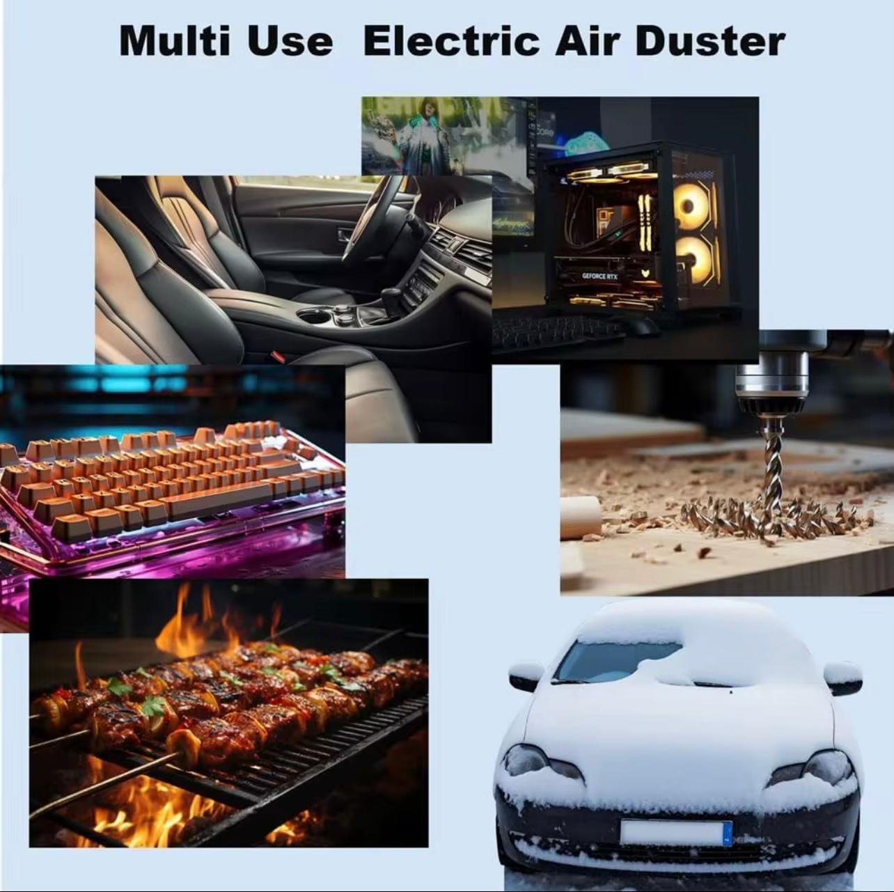 Mini Turbo Fan, Compressed Air Dust Collector 130000 RPM Cordless Powerful Blower with High-Speed Duct Fan, Brushless Motor Jet Dry Fan, Suitable for Electronic Cleaning, Automotive and Household Appliances