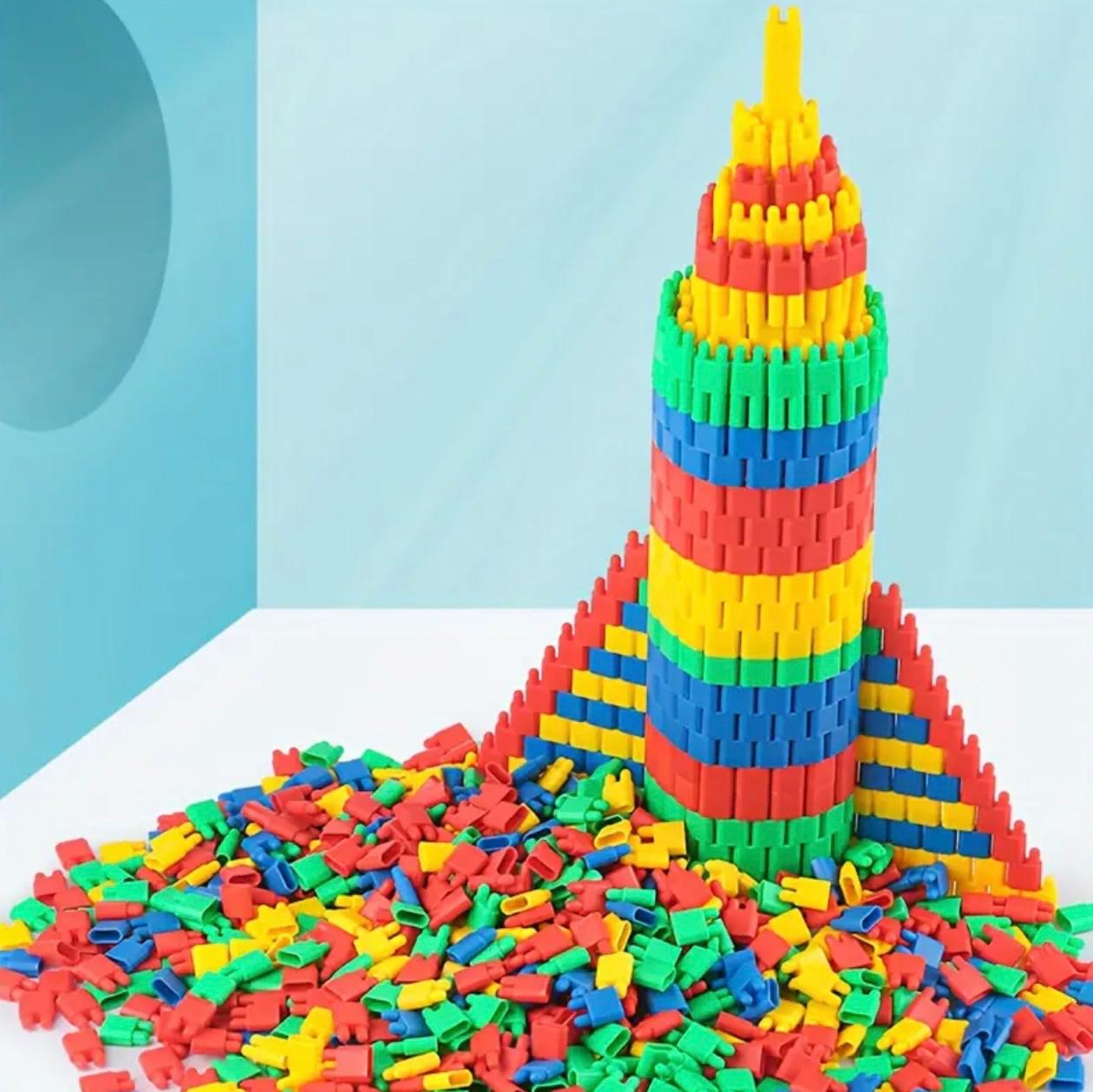 Educational Plastic Building Blocks Toy ( 318 Pcs Set ) ,Bullet Head Shape Assembly Kit for Boys And Girls Intelligence Development Ages 3-9