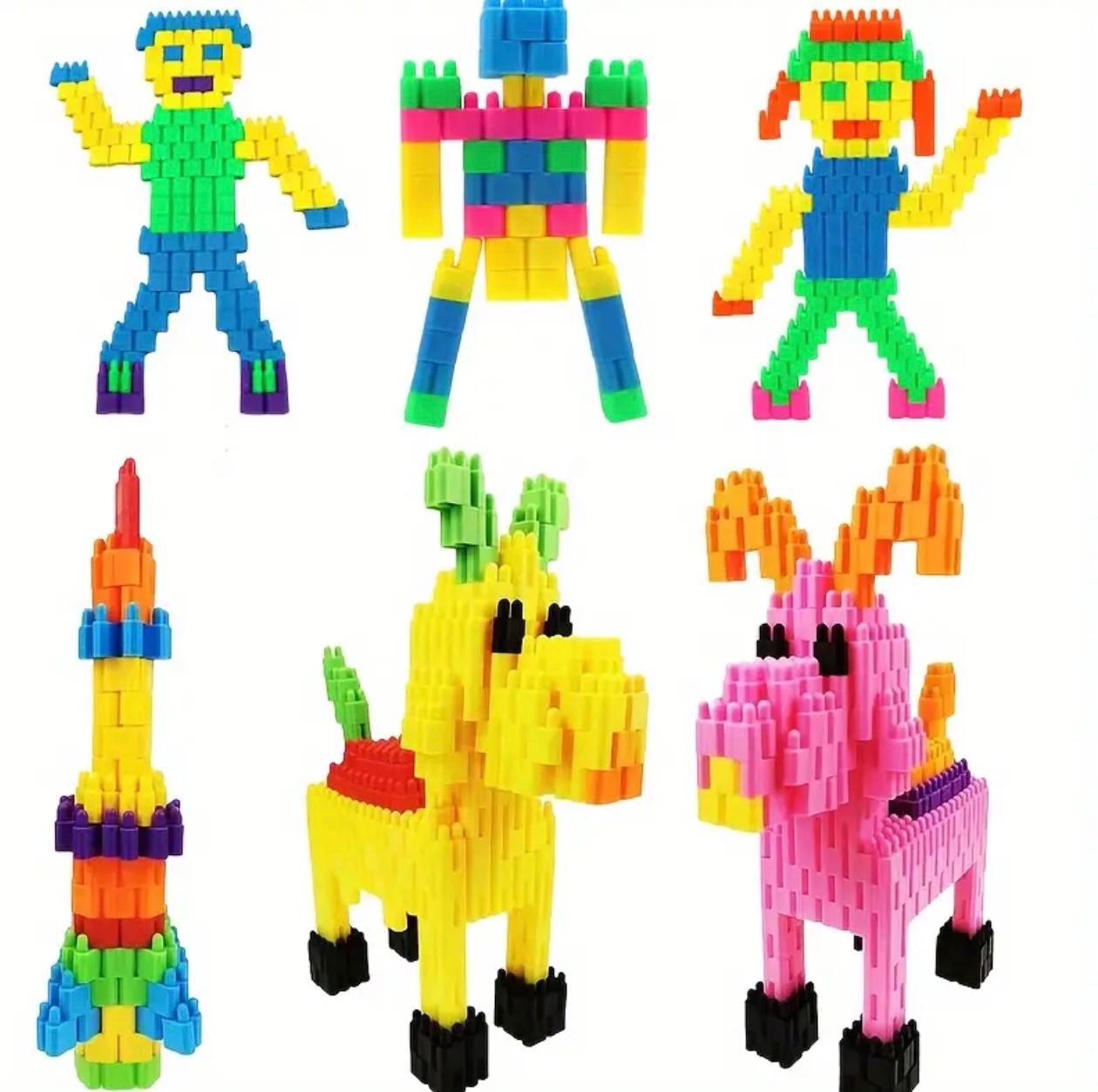 Educational Plastic Building Blocks Toy ( 318 Pcs Set ) ,Bullet Head Shape Assembly Kit for Boys And Girls Intelligence Development Ages 3-9