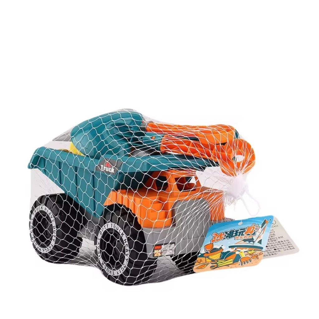 8 pcs Large Truck Beach and Snow Toy Set with Watering Can, Perfect Outdoor Sand Truck for Kids' Birthday Gift