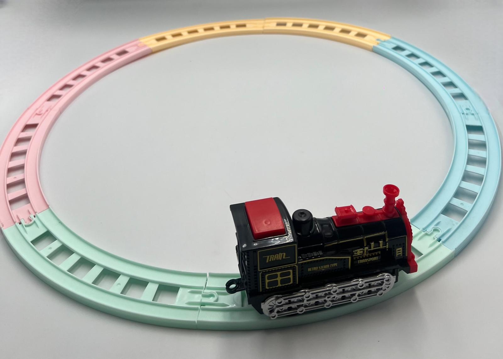 Electric Rail Toys Train Model Classic Battery operated Adjustable Railway.