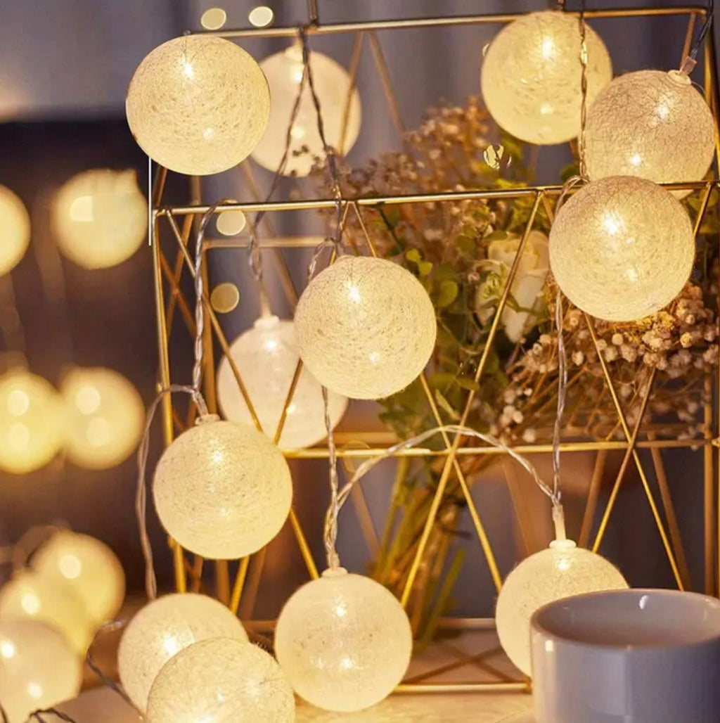 Beaded Rope Light 3M 20 Led Battery-Powered Beaded Fairy String Lights – Elegant Handmad