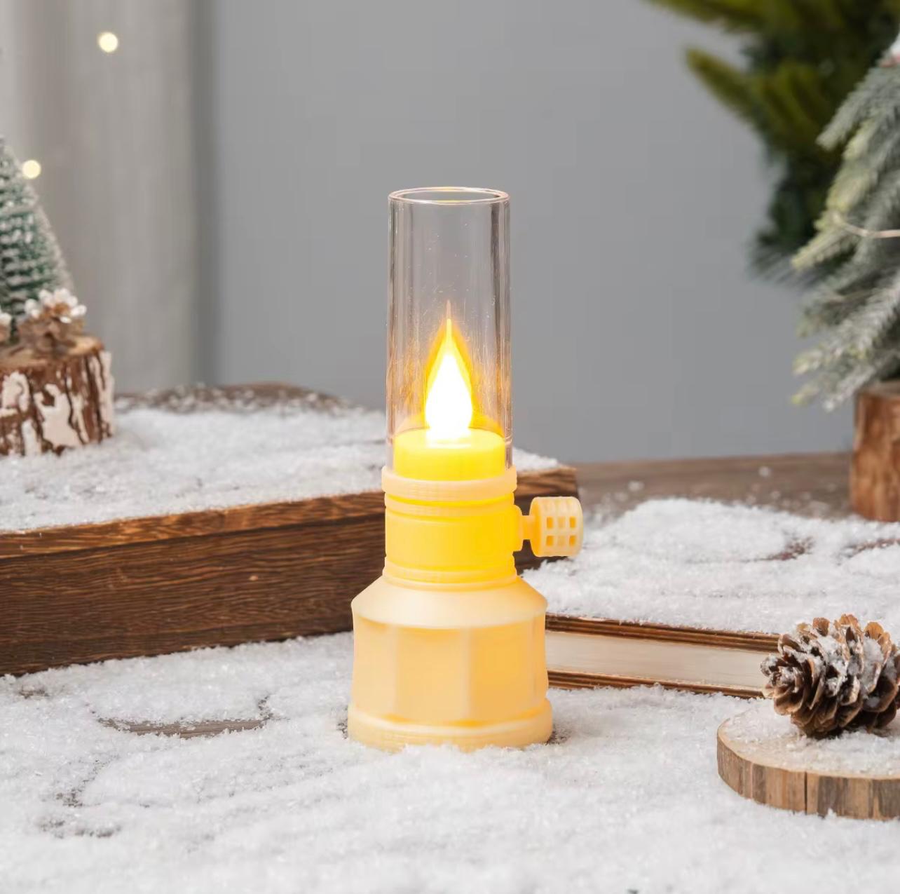 فانوس LED ديكور عتيق – مصباح شعلة وامض صغير ريترو ( مقاس 14×5 سم )