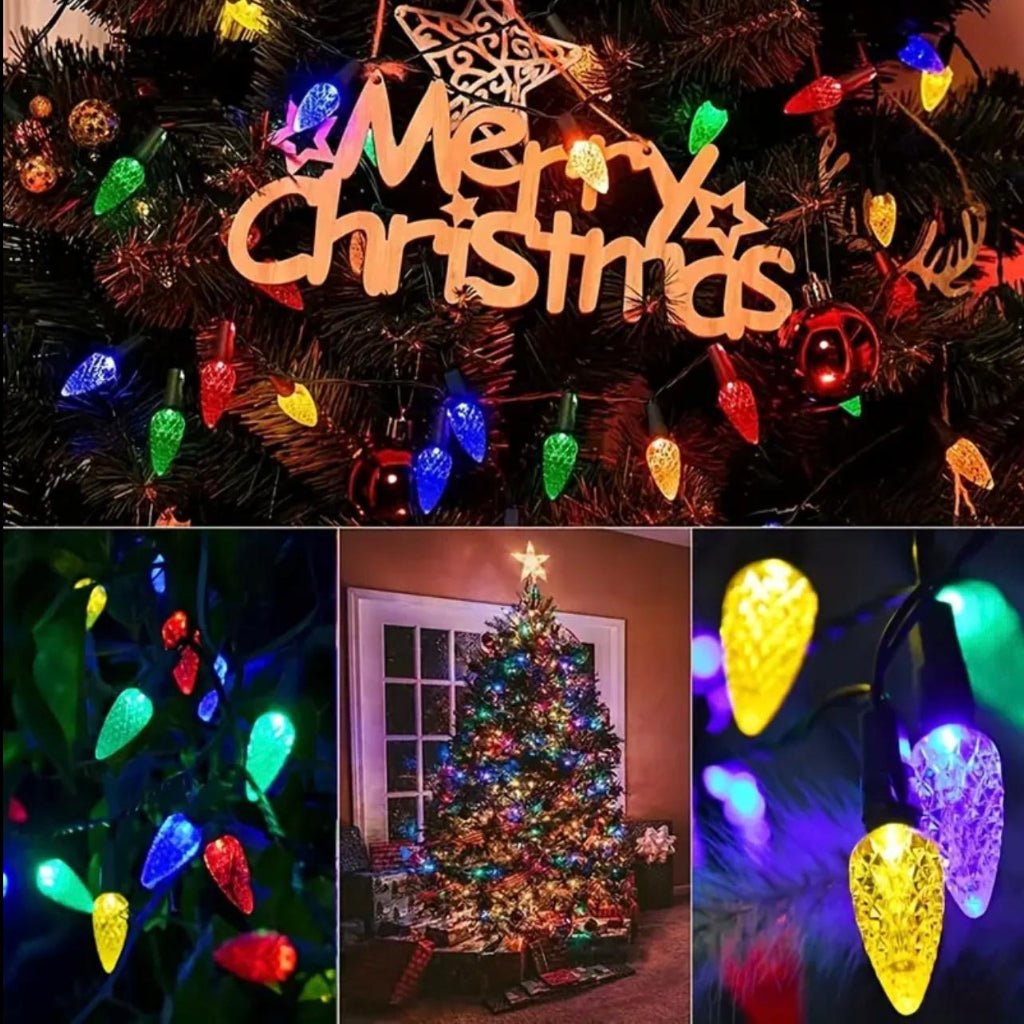 سلسلة مصابيح زخرفية 3M 40-LED - مصابيح خرافية تعمل بالطاقة بقابس 3 دبابيس للمنزل والحفلات والمهرجانات