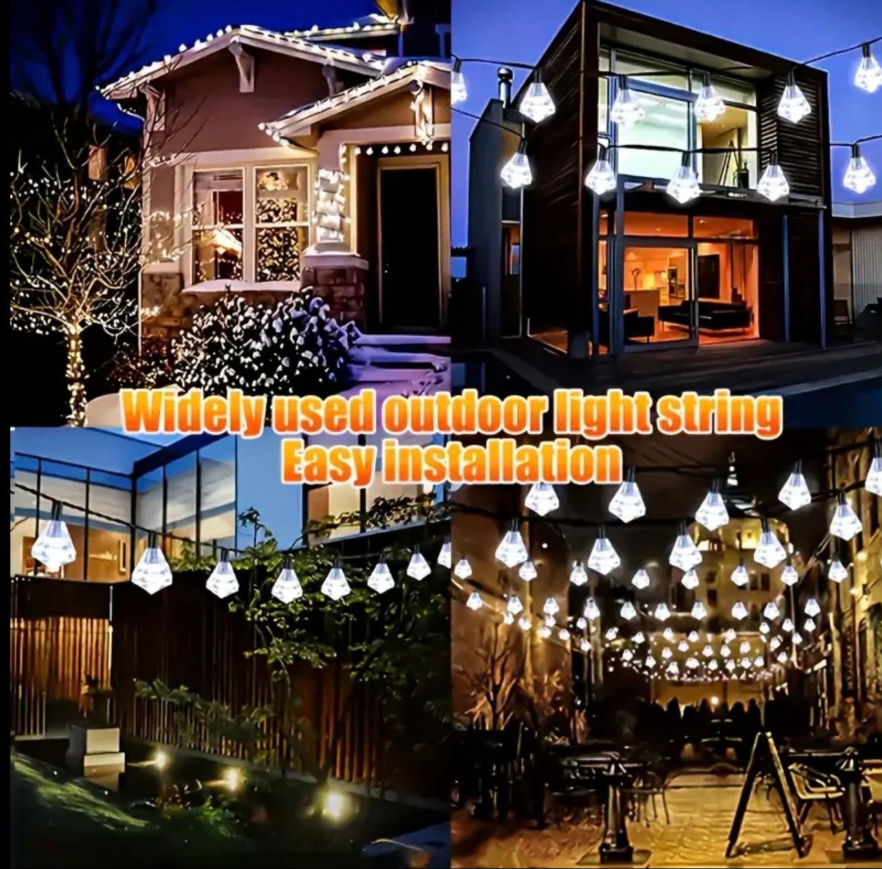 سلسلة مصابيح زخرفية 3M 40-LED - مصابيح خرافية تعمل بالطاقة بقابس 3 دبابيس للمنزل والحفلات والمهرجانات