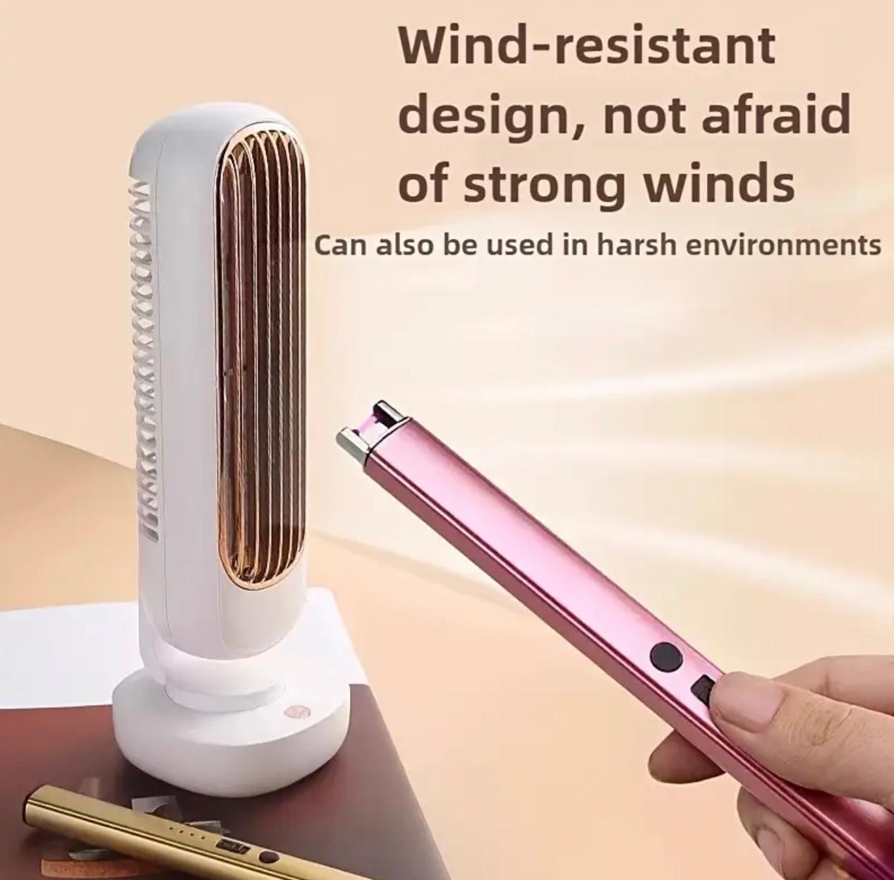 USB Rechargeable Electronic Lighter – Windproof Double Safety Arc Design