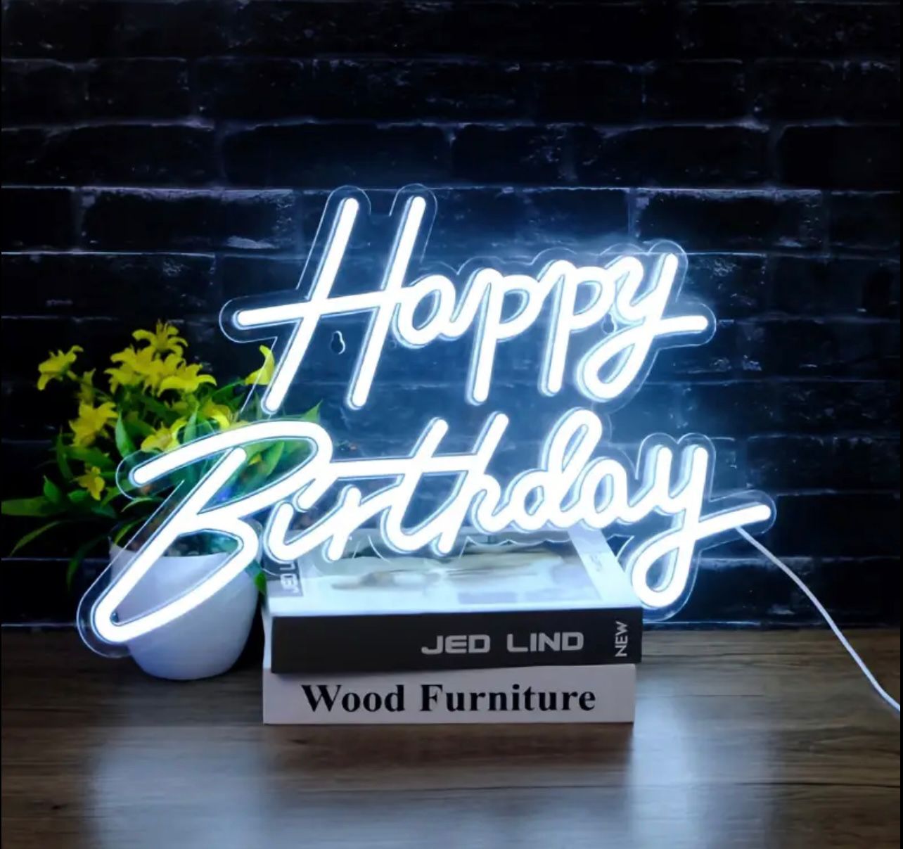 لافتة LED دافئة لعيد ميلاد سعيد - لوحة فنية مضيئة تعمل بمنفذ USB لتزيين الحفلات والغرفة