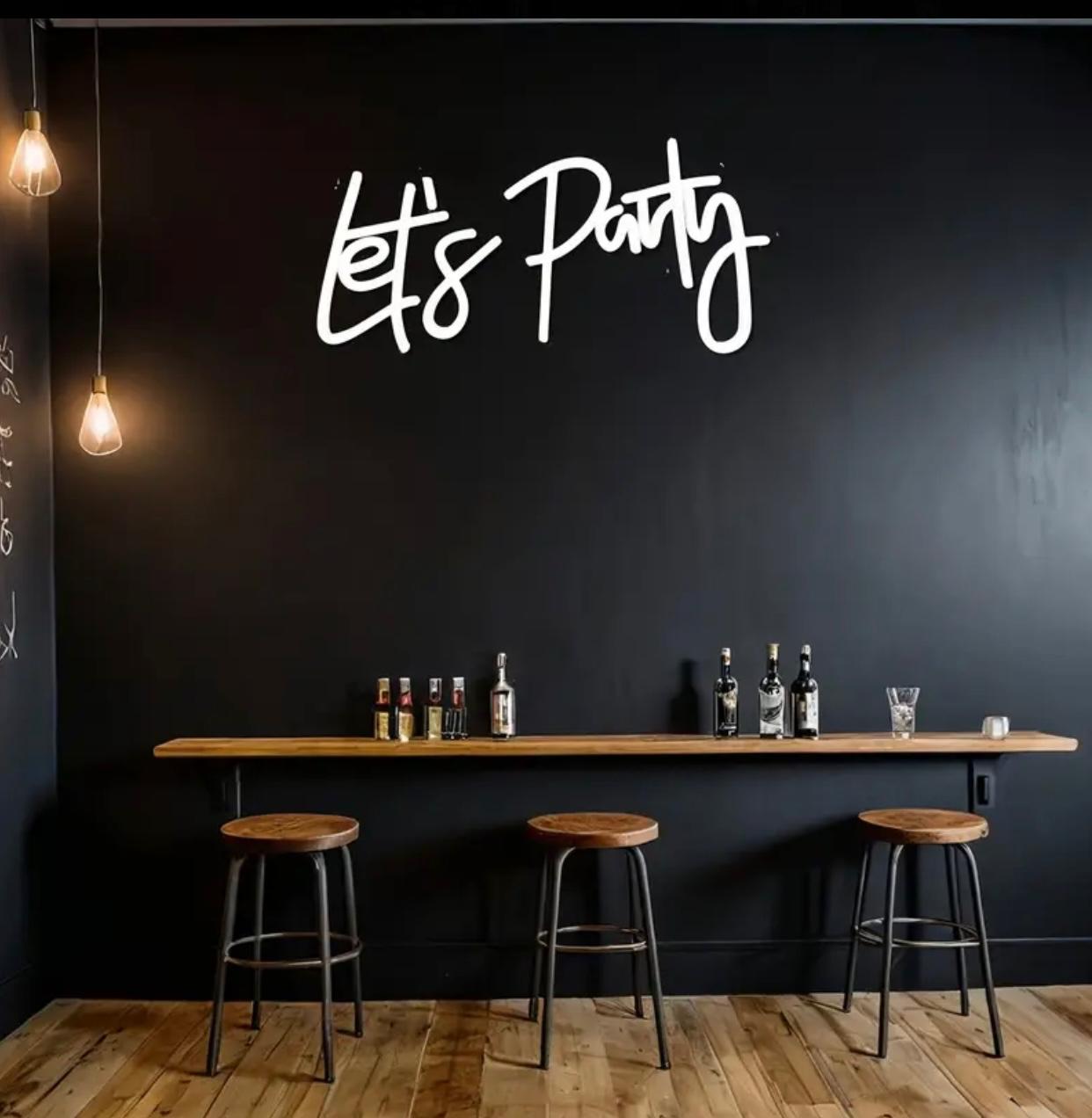 لافتة نيون دافئة LED من Let's Party - إضاءة تزيينية لديكور الحائط والحفلات