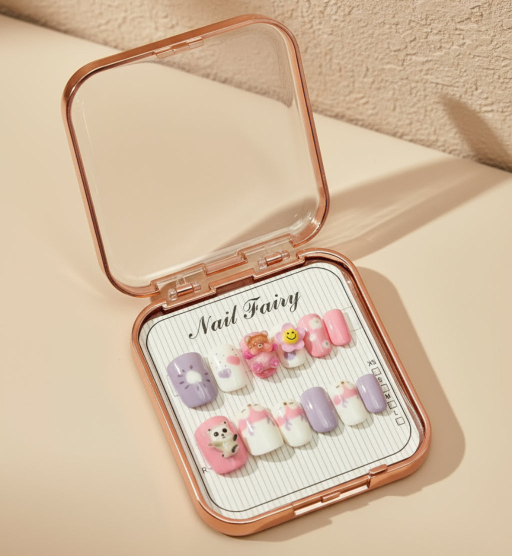 مجموعة تزيين الأظافر مكونة من 12 قطعة - طراز عشوائي أنيق، مجموعة مانيكير كاملة لتصميم الأظافر الإبداعي