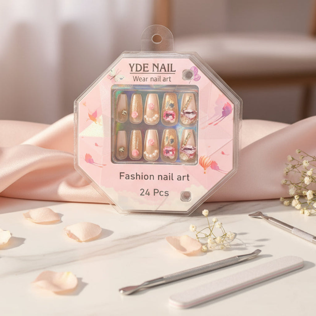 24 Pcs Nail Set – Random Model