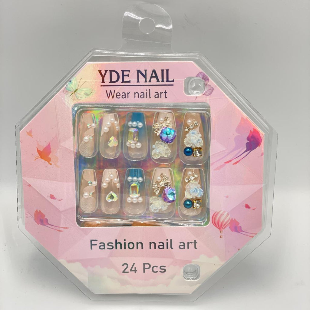 طقم أظافر 24 قطعة – موديل عشوائي