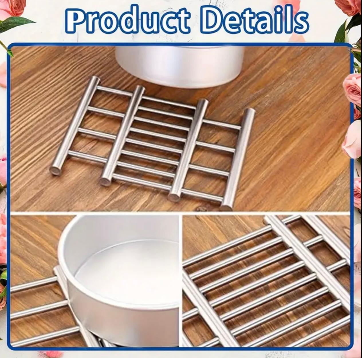Stainless Steel Expandable Trivet – Adjustable Heat-Resistant Pot Holder & Kitchen Mat