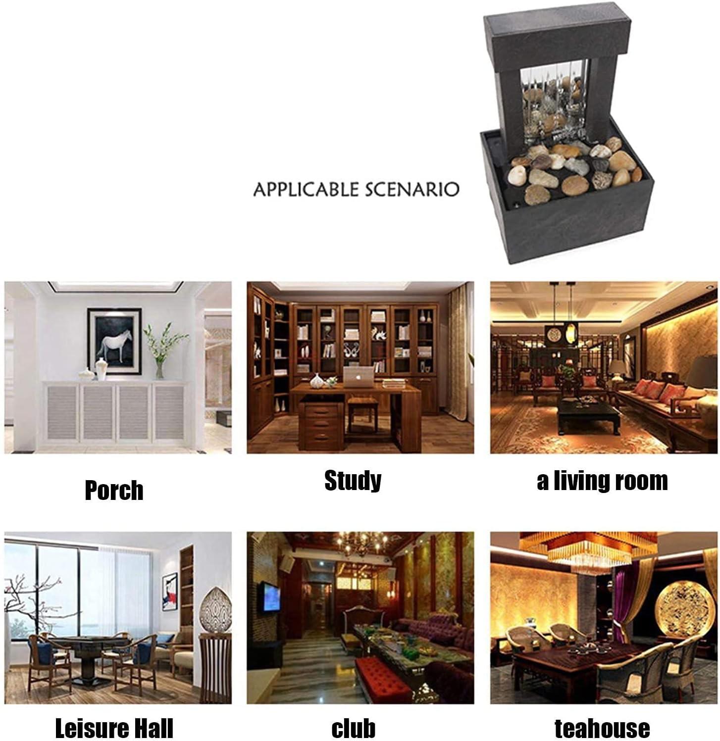 USB LED Desktop Waterfall Fountain – Creative Flowing Water Ornament for Home & Office