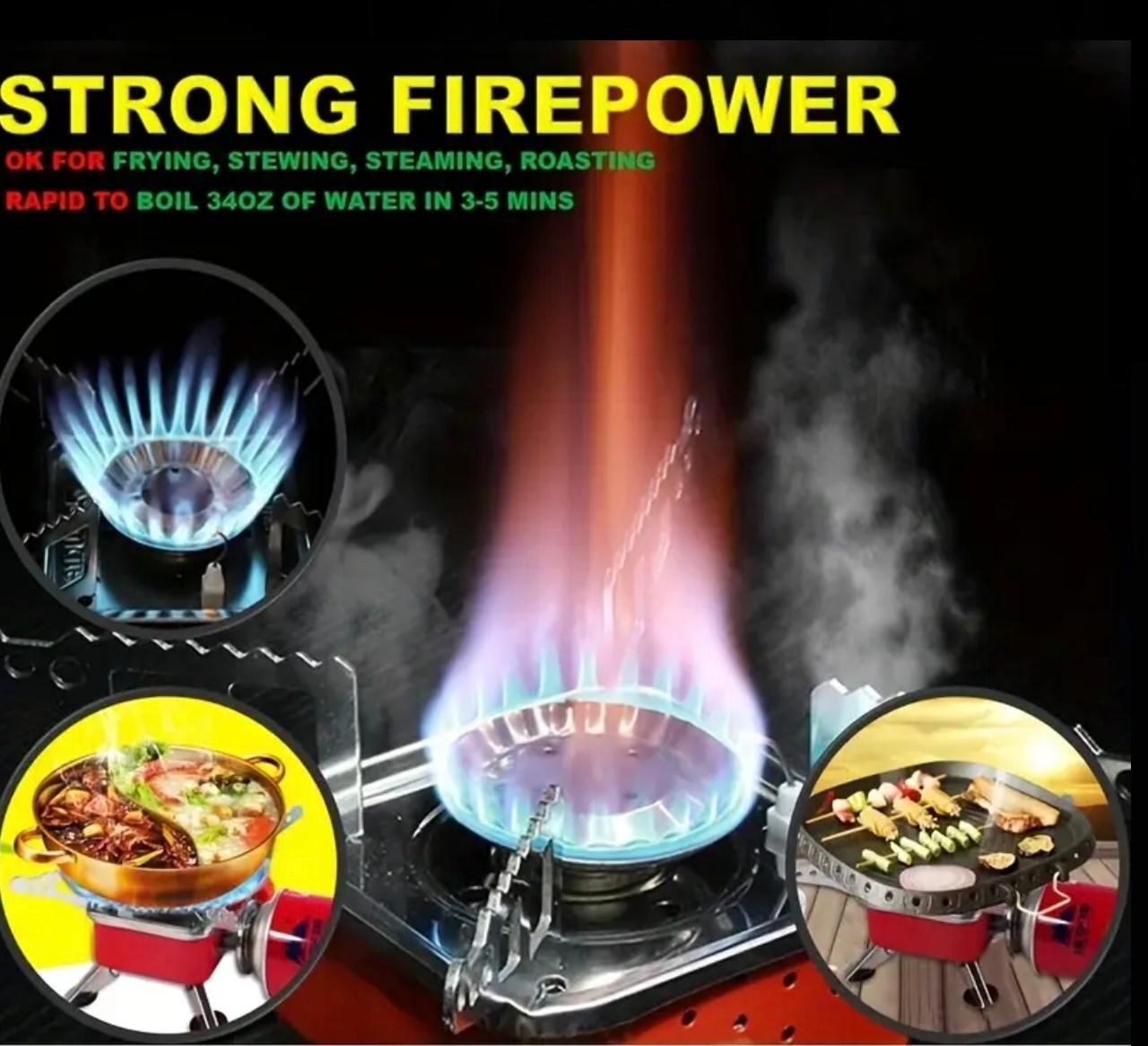 Portable Gas Camping Stove with Ignition – Windproof Outdoor Cooker for Camping, Hiking & Picnics